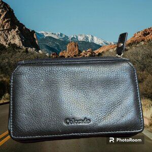 Colorado Buttery Soft Cowhide Blk Wallet Credit Card ID Holder Zip & Snap Close